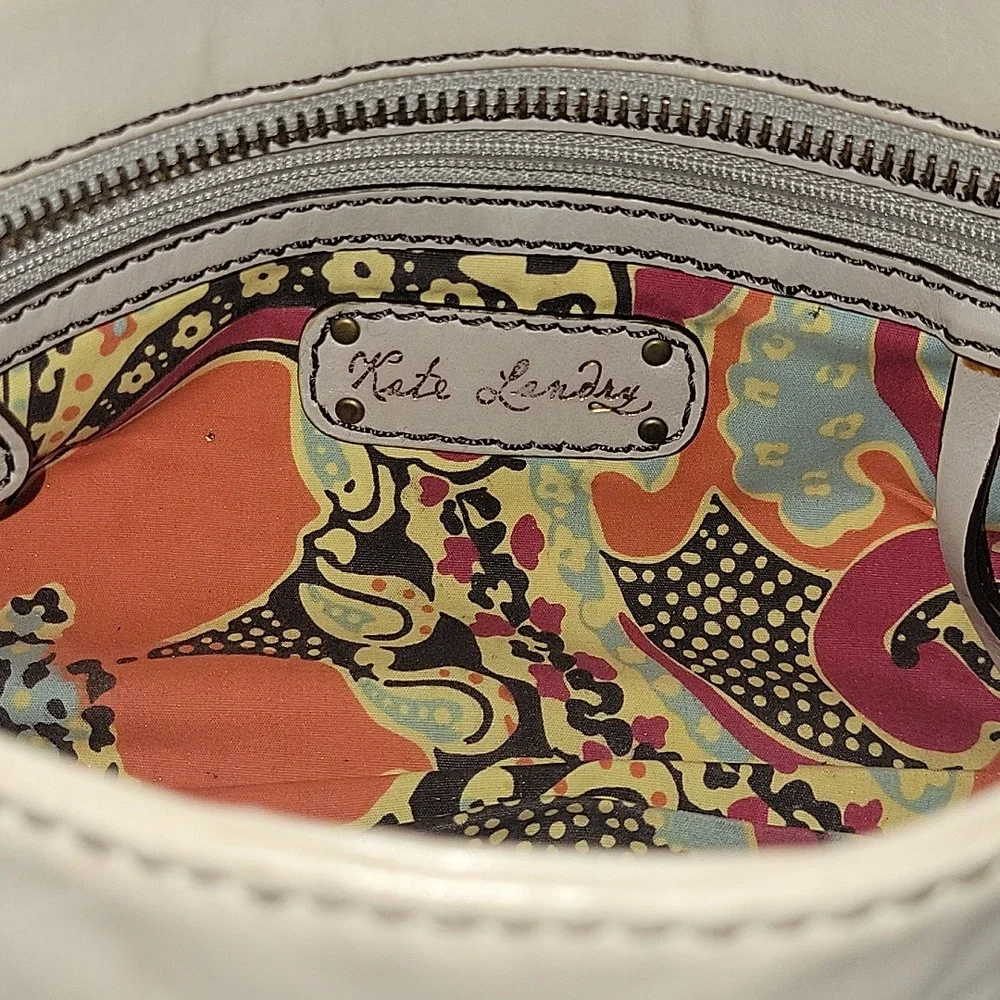 Kate Landry Cream Studded Double-Pocket Wristlet Clutch Bag